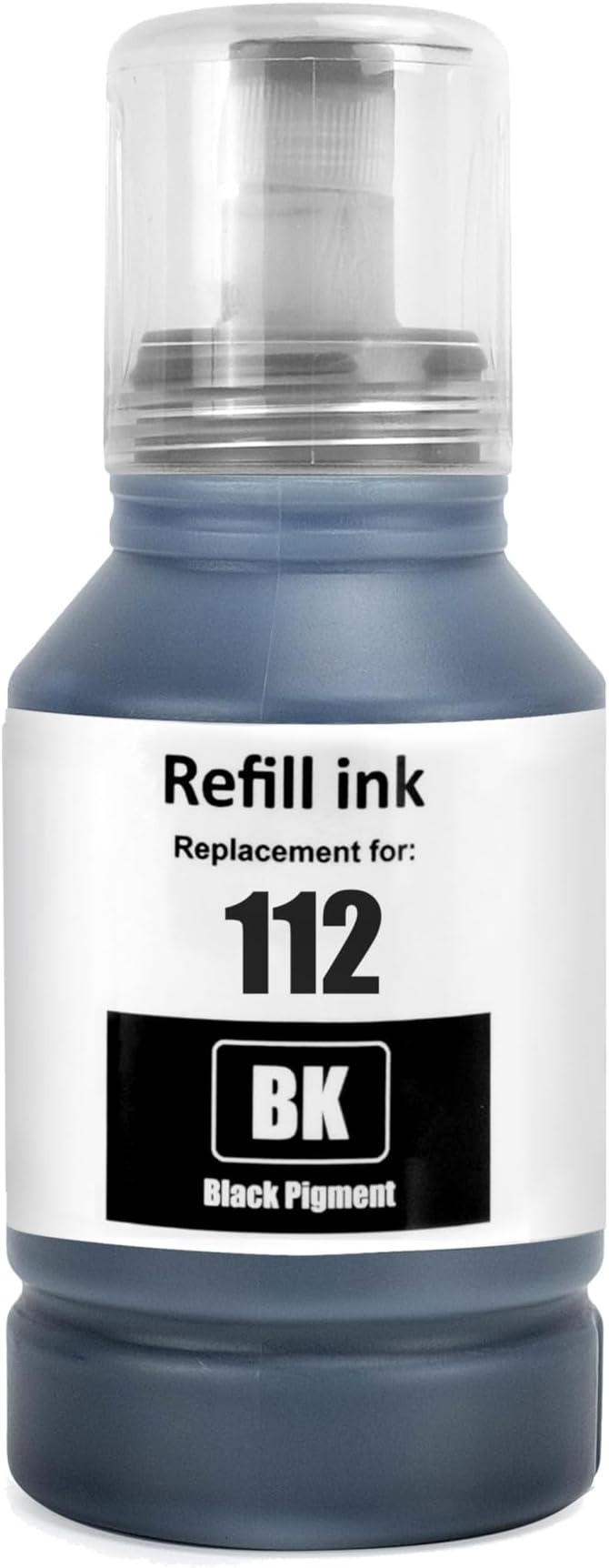 NexNova® Ink Set 112 for EPSON EcoTank 4-Pack Combo Black Cyan Magenta Yellow Compatible with L6550 L6570 L6580 L11160 L15150 L15160 M15140
