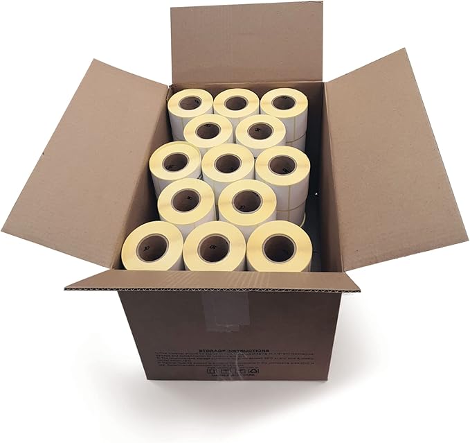 OSCAR Value Your Business Sticker Label Size 58x39 mm for Barcode Label Printer Scale | Direct Thermal & Thermal Transfer | White Color | 800 Labels per Roll | 40 mm Core | Best For Grocery Scales (5)