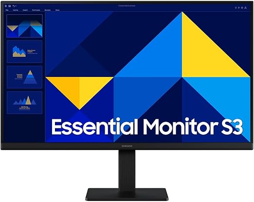 Samsung 27" Essential Monitor S3 S30GD Full HD Monitor, 100Hz Refresh Rate, Response Time 5 (GTG), IPS Panel, Game Mode, Eye Saver Mode