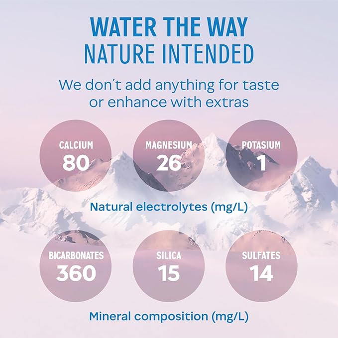 Evian Mineral Water, Naturally Filtered Drinking Water, 330ml Bottled Water Crafted by Nature, Case of 24 x 330ml Evian Water Bottles